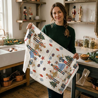 Nutcracker Christmas Kitchen Towel – Vintage Ballet Holiday Dish Towel, Classic Christmas Decor, Festive Kitchen Gift, Farmhouse Holiday Tea Towel