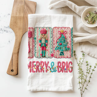 pink festive dish towel with christmas decor and wood accents
early christmas decor kitchen towel pink holiday theme
pre christmas decorating ideas kitchen towel pink aesthetic
winter holiday kitchen towel pink festive decor
christmas season kitchen styling towel feminine design