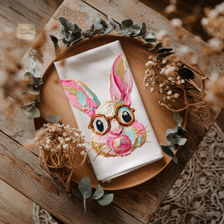 Wholesale Abstract Painted Bunny Glasses Kitchen Towel 18x28 | Colorful Art Easter Flour Sack Cotton | Modern Farmhouse Spring Decor
100 cotton flour sack towel soft absorbent
premium quality cotton easter kitchen towel
high quality farmhouse towel spring edition
durable colorful towel for modern farmhouse