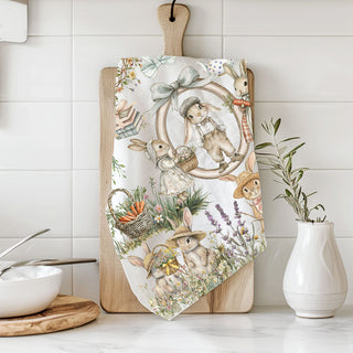 Nursery decor Peter Rabbit kitchen towel vintage farmhouse
Baby shower gift bunny dish towel watercolor storybook
Easter basket Peter Rabbit kitchen towel vintage spring
Children's room gift bunny towel watercolor Easter