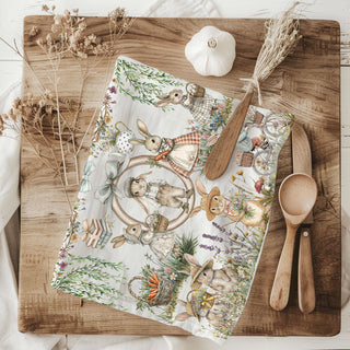 Watercolor bunny kitchen towel vintage storybook spring
English cottage bunny dish towel Peter Rabbit farmhouse
Vintage Easter bunny kitchen towel watercolor storybook
Beatrix Potter inspired bunny towel spring farmhouse
