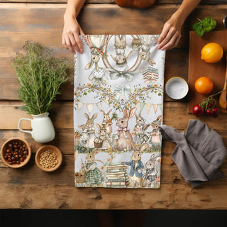 Children's storybook bunny kitchen towel Easter watercolor
Literary classic Peter Rabbit towel Victorian spring
Vintage book art bunny kitchen towel storybook Easter
Beatrix Potter style bunny dish towel watercolor farmhouse