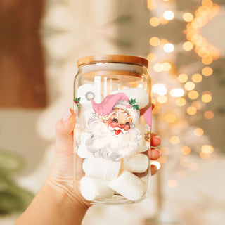 Vintage Pink Santa 17oz