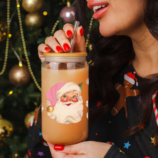 Vintage Pink Santa 17oz