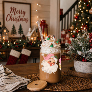 Vintage Pink Santa 17oz