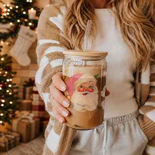 Vintage Pink Santa 17oz