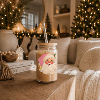 Vintage Pink Santa 17oz
