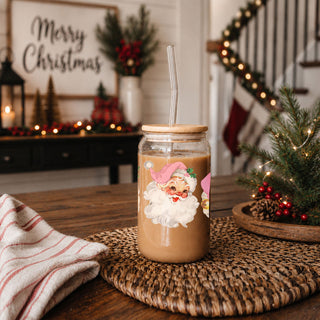 Vintage Pink Santa 17oz