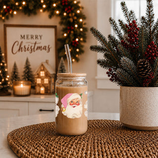 Vintage Pink Santa 17oz