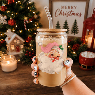 Vintage Pink Santa 17oz