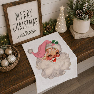 soft cotton vintage santa towel for christmas baking and decor
chic retro christmas towel santa design for modern farmhouse kitchen
giftable vintage santa tea towel for women who love christmas decor
classic santa face kitchen towel for traditional holiday decorating