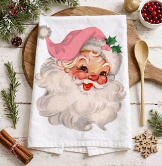 cute nostalgic santa kitchen towel for farmhouse christmas decor
unique santa claus dish towel for holiday kitchen styling
christmas kitchen towel for moms who love holiday decor
fun santa towel for christmas lovers cozy home vibe
