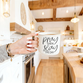 ceramic Christian mug for devotional time
stylish Christian quote mug for home office
Christian affirmation mug for positive mornings
neutral aesthetic Christian woman’s coffee mug
faith based mug for Christian entrepreneur
church small group gift idea coffee mug
mug for women who pray over their plans
Christian lifestyle photo with prayer quote mug
coffee cup for women who start day with prayer