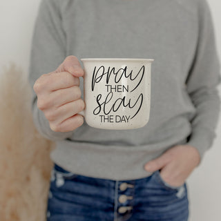 morning devotional pray then slay mug
inspirational Christian quote coffee mug
double sided pray then slay ceramic cup
Christian gift mug for women
faith and hustle pray then slay mug
Christian encouragement coffee mug
pray then slay the day Christian gift
coffee mug for prayer warrior women
Christian woman empowerment coffee cup