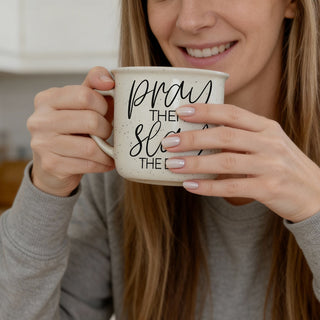 Inspirational Coffee Mugs with Quotes
Pray and Slay Gifts, Pray and Slay Quote Gifts Modern Coffee Mugs
Prayer Coffee Mug Quotes, Pray Gifts for him and her
encouraging faith mug for early morning quiet time
Christian mug with positive start the day message
ceramic mug for Christian woman’s prayer closet
uplifting faith quote mug with neutral background