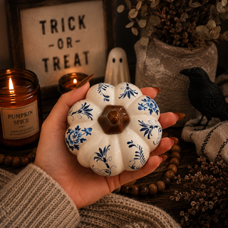 Blue & White Pumpkin