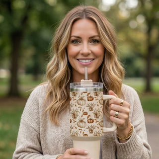 pumpkin leaves insulated tumbler
cute pumpkin spice travel mug
warm beige pumpkin cup
pumpkin coffee station cup
cozy autumn hydration tumbler
neutral pumpkin gift for coffee lovers
pumpkin tumbler aesthetic for moms
cute fall cup with pumpkins