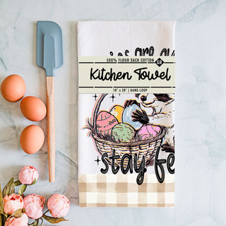 bunnies are overrated stay feral towel
funny easter raccoon kitchen towel
stay feral easter towel farmhouse style
easter humor kitchen towel with raccoon
sarcastic easter kitchen towel funny quote
