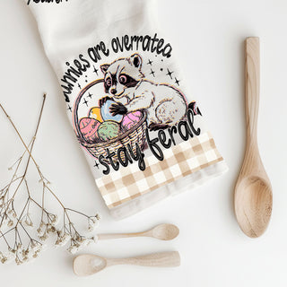 Funny Easter kitchen towel raccoon eggs stay feral farmhouse
Chaotic raccoon dish towel Easter humor gingham spring
Trash panda Easter kitchen towel funny raccoon farmhouse
Stay feral Easter towel raccoon basket eggs gingham