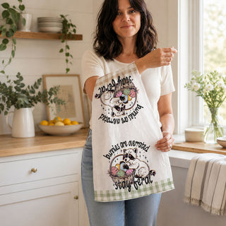 Raccoon lover gift kitchen towel Easter funny farmhouse
Trash panda enthusiast Easter dish towel raccoon humor
Chaotic friend gift raccoon kitchen towel Easter gingham
Funny Easter gift raccoon towel eggs farmhouse spring
