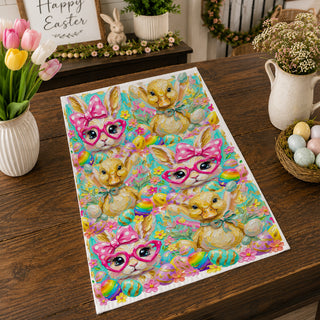 playful retro bunny towel
fun maximalist Easter decor towel
colorful bunny rabbit tea towel
Easter rabbit kitchen towel
spring rabbit tea towel
bunny with sunglasses Easter towel
Easter bunny with glasses towel
pink heart sunglasses bunny towel
bunny with heart glasses spring decor
pink bow rabbit Easter tea towel
duckling with bow Easter towel
yellow duck spring kitchen towel
chick Easter tea towel
Easter chick kitchen towel
bunny and duckling spring decor
Easter eggs and flowers tea towel