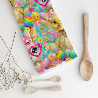 spring kitchen towel lifestyle image
Easter tea towel product photo
bunny towel hanging on oven
Easter towel on oven handle
spring towel on oven handle
bunny towel displayed in kitchen
Easter towel on tabletop display
spring tea towel on entryway table
woman holding Easter kitchen towel
woman holding spring bunny towel
Easter towel flat lay
spring towel styled with eggs and flowers
Easter bunny towel close up
bunny and duck towel design detail
colorful Easter towel pattern close up
Easter kitchen towel with