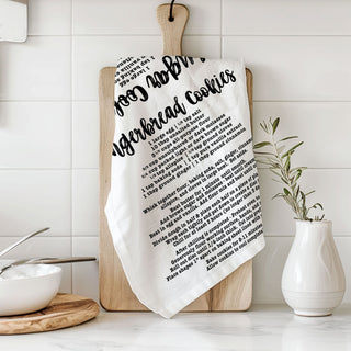 christmas gift for baker kitchen towel recipe
gift idea for bakers christmas kitchen towel
holiday hostess gift kitchen towel recipe design
unique christmas gift gingerbread recipe towel
practical christmas gift kitchen towel baking