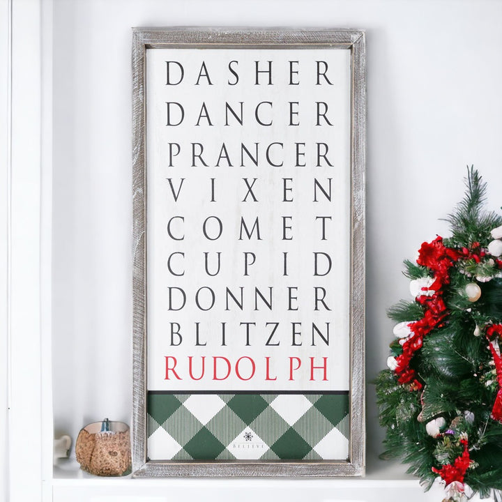 Cute Rudolph Signs for the home, Unique Christmas home decorations