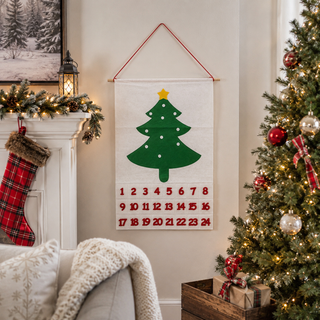 handmade felt Advent calendar product image
hanging Christmas Advent calendar lifestyle
Christmas countdown calendar home decor image
felt Christmas countdown holiday setting
hanging Advent calendar with Christmas tree background
Christmas wall calendar festive home setting
reusable Advent calendar lifestyle photo
family Christmas countdown decor product image
Christmas Advent calendar displayed on wall
hanging felt calendar Christmas home decor
handmade Christmas calendar wall display