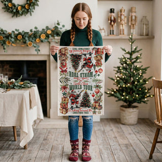 Santa performing Christmas kitchen decor towel
vintage rock Santa Christmas dish towel
festive musician Santa holiday towel
Christmas guitar theme kitchen linen
Santa Claus performance art kitchen towel
holiday decorating kitchen towel Santa
Christmas season home styling towel