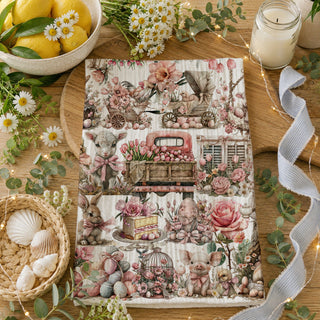 Victorian cottage bunny kitchen towel pink pumpkin rose
Bicycle bunny towel blush pink cottage watercolor farmhouse
Vintage books bunny kitchen towel pink rose cottage Easter
Easter egg bunny dish towel dusty pink cottage spring