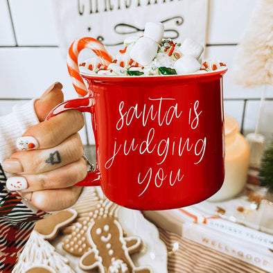 Santa is Judging Mug