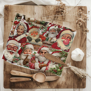 Christmas gift idea humorous dish towel
giftable holiday kitchen towel Santa theme
Christmas kitchen accessory gift funny
white elephant gift Christmas kitchen towel
unique Christmas kitchen towel gift idea