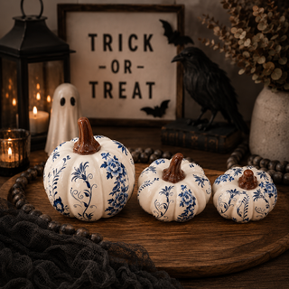 Blue & White Pumpkin