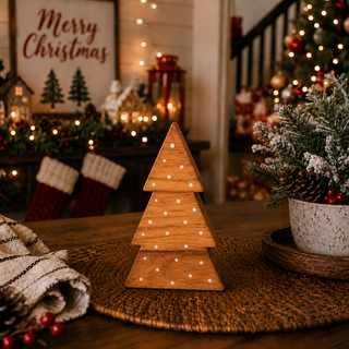 Wooden tree figurines for a holiday centerpiece
Small wooden Christmas trees for tiered tray décor
Rustic Christmas trees for an entryway table
Decorative wooden trees for a holiday buffet
Christmas tree accents for floating shelves
Small Christmas decorations for a kitchen counter
Wooden Christmas tree décor for a console table
Boxwood holiday trees for mantel shelf styling
Christmas tabletop trees for a coffee bar
Wooden evergreen decorations for a holiday vignette
