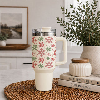 Christmas travel tumbler with modern winter design
holiday cup with pink green winter pattern
cute snowflake drinkware for Christmas
Christmas tumbler with simple snowflake print
decorative snowflake Christmas travel cup
winter holiday tumbler in feminine colors
snowflake themed holiday coffee cup
pastel holiday travel cup with handle
festive winter tumbler gift for her
Christmas drinkware gift with snowflakes
pink green holiday gift tumbler
Christmas gift for winter decor lover
snowflake holiday gifts her