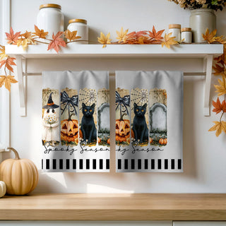 minimalist halloween kitchen towel cute ghost illustration
contemporary halloween tea towel for neutral modern home
cute spooky kitchen towel for october coffee bar styling
modern farmhouse halloween kitchen towel charming ghost design