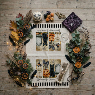 minimalist halloween kitchen towel cute ghost illustration
contemporary halloween tea towel for neutral modern home
cute spooky kitchen towel for october coffee bar styling
modern farmhouse halloween kitchen towel charming ghost design