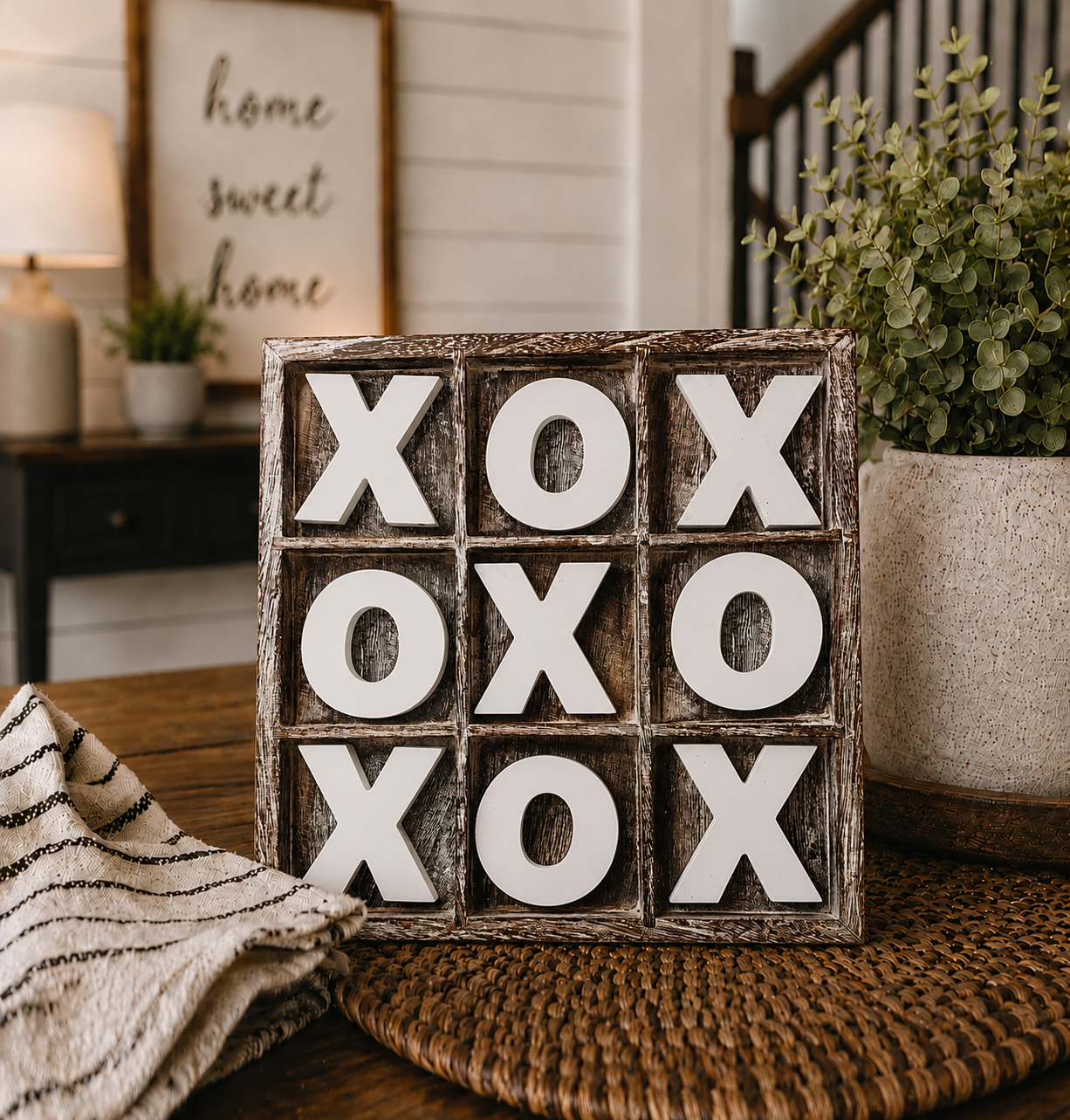 Handmade Wooden Tic Tac Toe Board, Rustic Farmhouse Coffee Table Handmade Wooden Tic Tac Toe Board, Rustic Farmhouse Coffee Table
