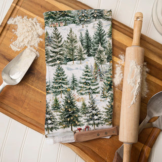 cozy aesthetic kitchen towel winter forest decor
neutral holiday decor kitchen towel evergreen trees
clean aesthetic christmas kitchen towel winter design
subtle christmas decor kitchen towel snowy trees
rustic farmhouse winter kitchen towel christmas