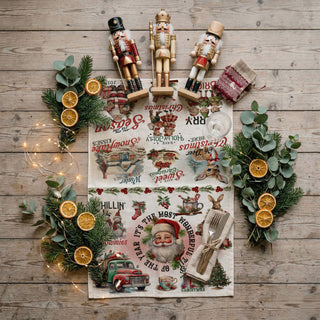 traditional christmas decor kitchen towel vintage farmhouse style
vintage christmas towel for cozy winter kitchen home aesthetic
retro farmhouse kitchen towel holiday decor styling inspiration
unique vintage christmas kitchen towel gift for holiday shoppers
retro christmas dish towel boutique holiday gift idea