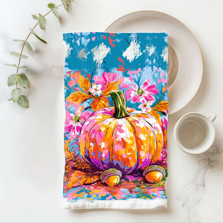 modern colorful pumpkin towel for contemporary autumn home
bold autumn kitchen linen featuring bright pumpkin artwork
colorful pumpkin towel gift for artistic fall lovers
painterly pumpkin kitchen towel for gallery wall style décor