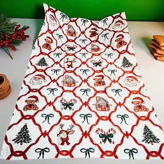 Retro holiday kitchen decoration
Vintage inspired Christmas kitchen decor
Christmas variety kitchen towel cotton
Vintage holiday kitchen towel design