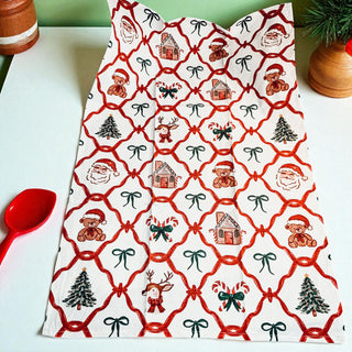 Christmas icons kitchen towel pattern
traditional christmas towel with festive red ribbon pattern
Adorable Christmas decor gifts
Sweet Christmas kitchen accessories gifts
Cute Christmas kitchen essentials gifts