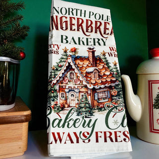 Seasonal home decor kitchen towel
Practical Christmas kitchen towel design
Everyday use holiday kitchen towel
Kitchen essential Christmas towel gingerbread