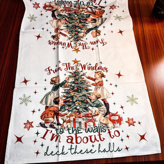 Heritage Christmas kitchen towel
Funny Christmas kitchen towel present
Christmas kitchen styling gift
Holiday kitchen decor music quotes