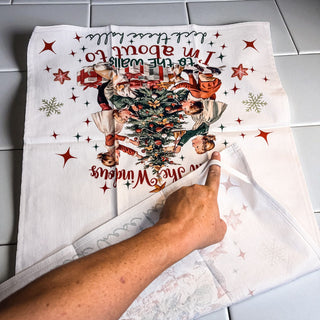 Pop culture Christmas kitchen essentials
Song lyric Christmas kitchen towel
Music quote holiday kitchen accessories
Pop culture holiday kitchen towel