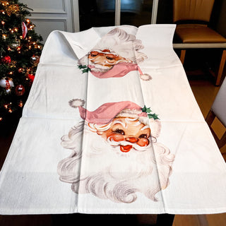 Restaurant grade vintage Santa kitchen towel
Commercial quality pink Santa kitchen towel
Professional vintage Christmas kitchen decor