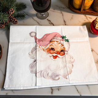 Classic Christmas kitchen towel pink
Pink Christmas kitchen towel Santa
Pink holiday kitchen towel design
Pink Santa kitchen towel ships within 72 hours