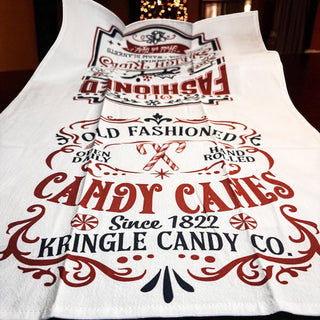 Christmas kitchen linen collection
Holiday candy canes kitchen decor towel
Candy canes Christmas kitchen styling
Vintage candy canes holiday decor